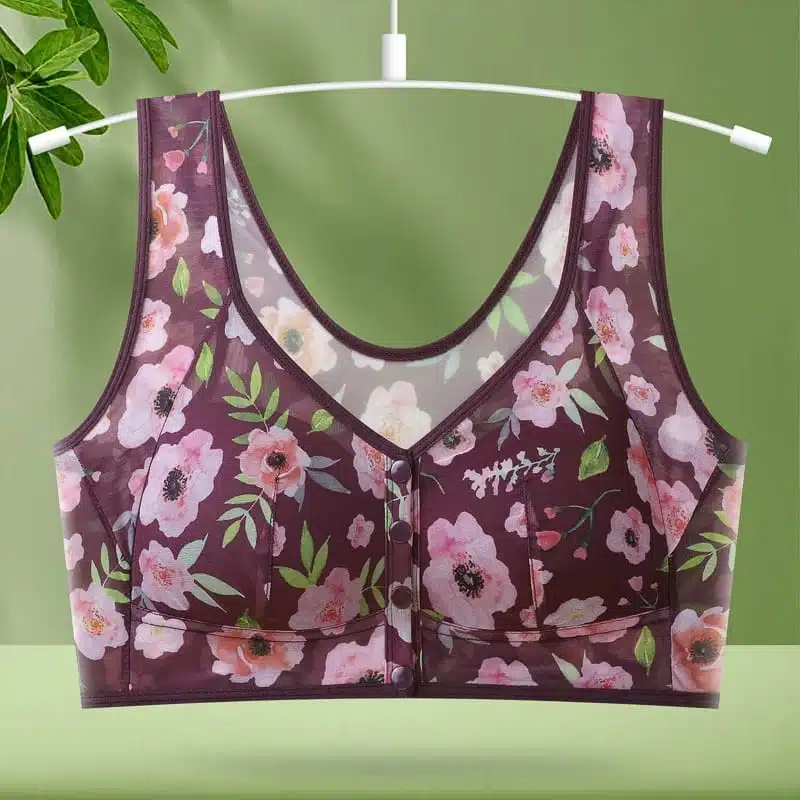 Front Button Net Bra - Image 2