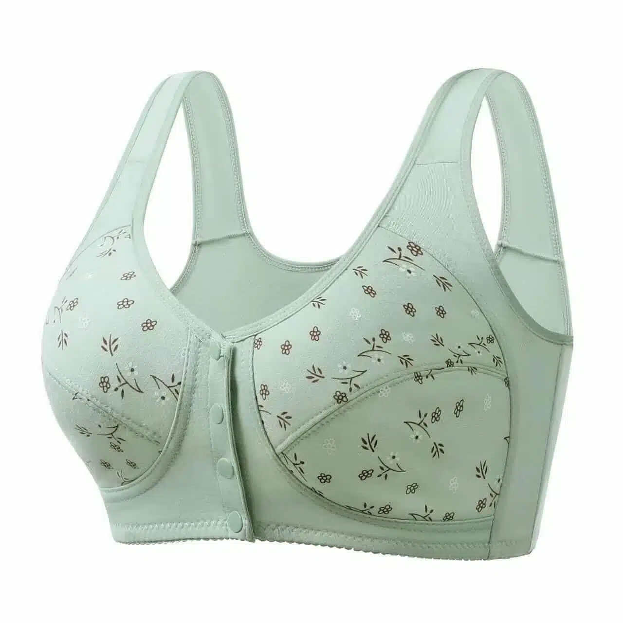 ফোম ছাড়া ফ্রন্ট বাটন ব্রা - Image 5