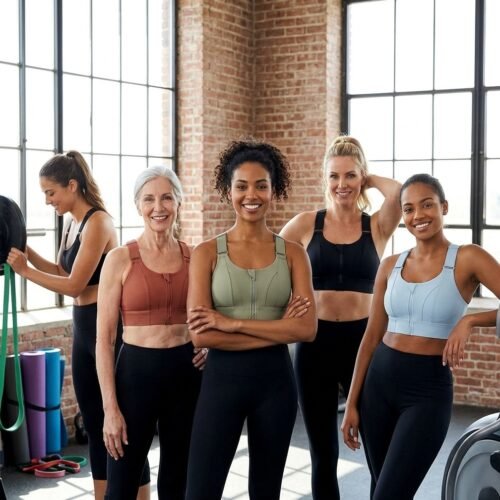 High-Support Zip-Front Active Gym Bra